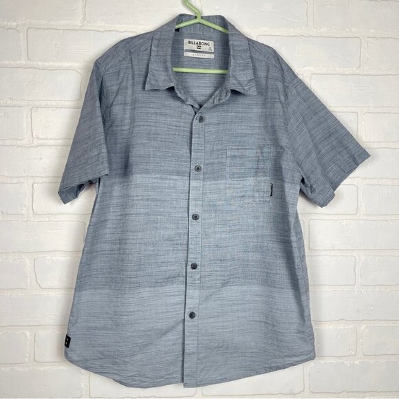 Billabong Short sleeve button down Boys Blue colour block size Medium - Picture 1 of 10